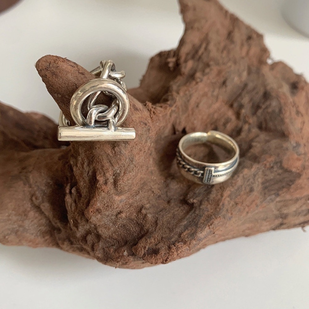 Silver Chain Ring Set - Picture 9 of 15